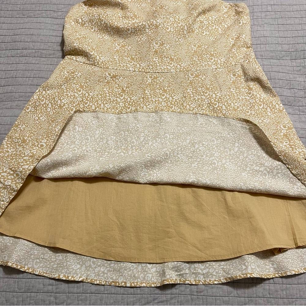 Gap Natural Cheetah Print Halter Neck Mini Dress Size 18 - Picture 6 of 11